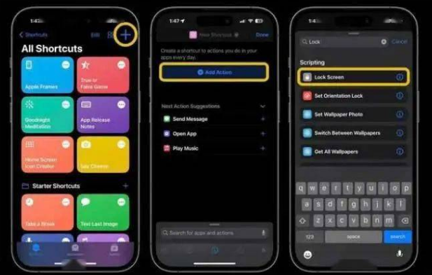 佳县苹果14锁屏维修店分享iPhone14升级iOS16.4后如何创建锁屏快捷方式 